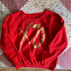 XO Red Champion Oversized Sweatshirt